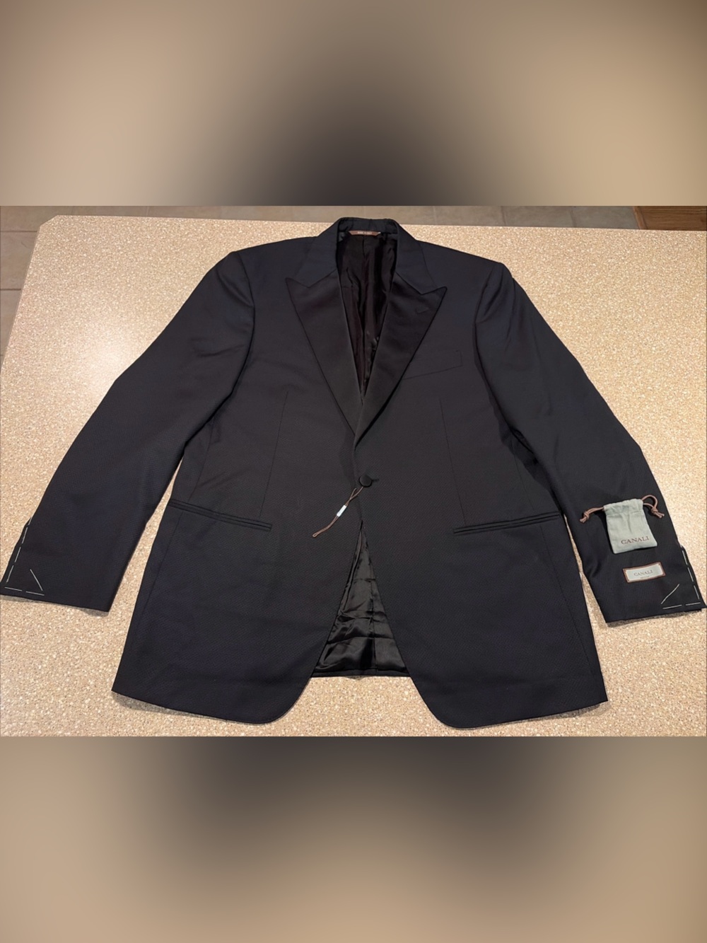 NWOT Canali Tuxedo Sport Coat Blazer Jacket Black Men’s US 48R / EU 58R Italy